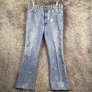 Pantalones de mezclilla vintage Levis 517 para hombre 36x32 corte bota hechos en EE. UU. azul envejecido - Imagen 1 de 12