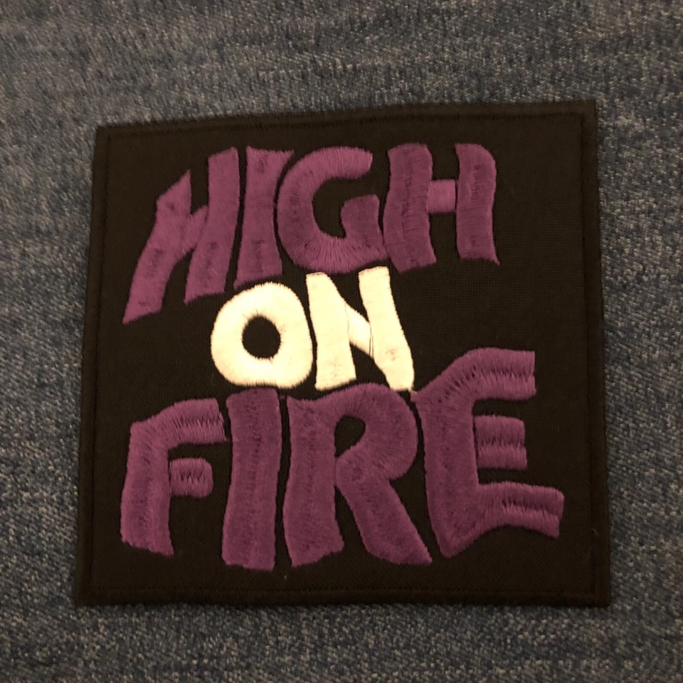 High on Fire embroidered patch Sleep Black Tusk Weedeater Conan Orange Goblin - Image 1 of 1