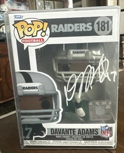 DAVANTE ADAMS RAIDERS SIGNED AUTOGRAPHED NFL FOOTBALL FUNKO POP-BAS COA BECKETT - Picture 1 of 4