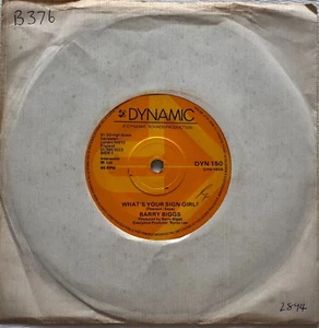 BARRY BIGGS - WHAT'S YOUR SIGN GIRL? b/w SURLEY 7" SINGLE VGC 1979 DYNAMIC - Picture 1 of 1