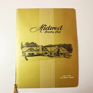 Vintage Midwest Country Club Oak Brook IL Restaurant Menu 1967 Rare - Picture 1 of 5
