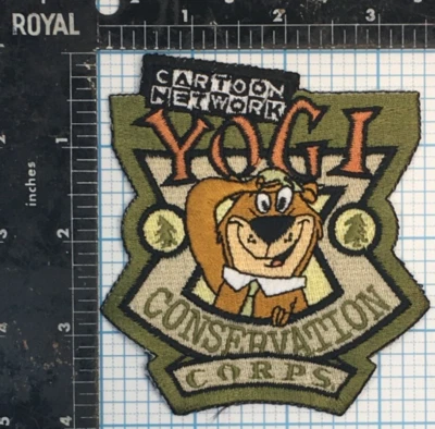 YOGI BEAR CONSERVATION CORPS CARTOON NETWORK TV PROMOTIONAL 3.75" SEW ON PATCH - Image 1 of 2