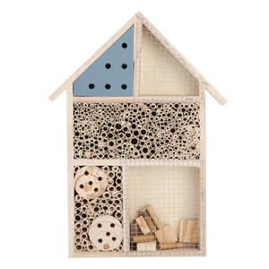 Wooden Insect Bee House Wood Bug Room Hotel Shelter Garden Decor Nests Box AC - Picture 1 of 10