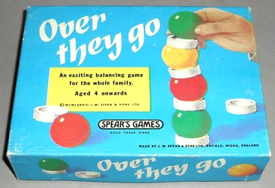 VINTAGE Over They Go Board Game Spears Family Skill Strategy Classic 1978 RARE - Image 1 of 4