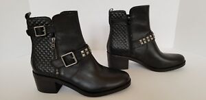 Lucky Brand Women’s Size 9.5M Cantini2 Pyramid Stud Booties Black Leather New 