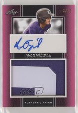 2019 Leaf Perfect Game National Showcase Pink /10 Alan Espinal Patch Auto