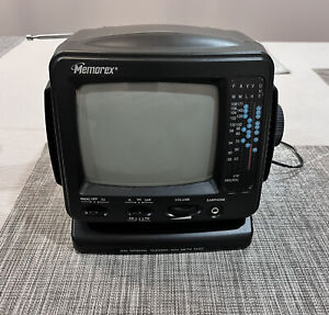 Memorex 5.5 Inch Black & White TV Plus AM/FM Radio Model MT0500 Tested/Working