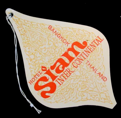 Etiqueta de equipaje original vintage Siam Inter Continental Tailandia Foto 1 de 2