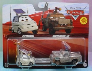 NEW PIXAR Cars ๐บ KEN ENGINOKI & JUSTIN ROADRITTER On the Road ๐บ 2-pack - Picture 1 of 3