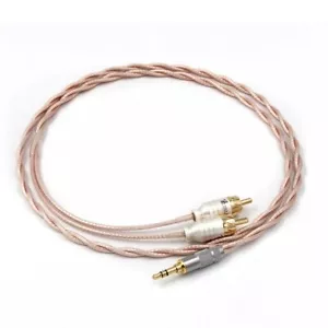 3.5mm Stereo Jack to Dual RCA HIFI Audio Cable for Cayin N5 Iriver AK240 Onkyo - Picture 1 of 5