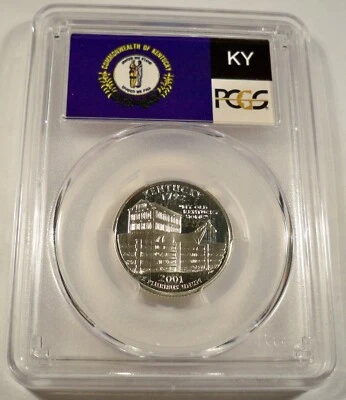 2001-S 25c SILVER PCGS PR70DCAM KENTUCKY QUARTER PROOF DEEP CAMEO PR 70 DC - Image 1 of 4