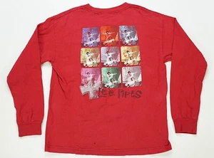 Rara T-Shirt Vintage PIPE Skateboard Maniche Lunghe Anni 2000 Skater Rossa Giovani - Foto 1 di 11