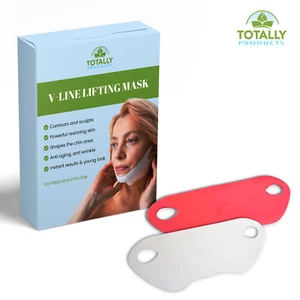 Double Chin Reducer V-Line Lifting Face Mask Anti-Aging with Hyaluronic Acid 2Pk - Picture 1 of 12