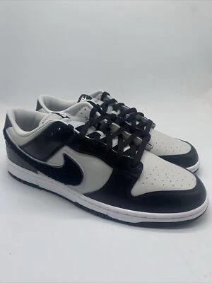 Nike Dunk Low Chenille Swoosh - Black Grey Fog DQ7683-001 Men’s Size 15 - Image 1 of 4