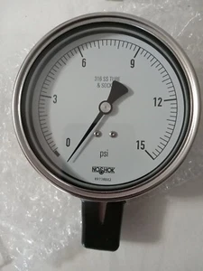 ▥NUEVO 🙂 NOSHOK 40-400 15PSI MEDIDOR DE PRESIÓN INTERNO 4" 316SS 1/2NPT - Imagen 1 de 6