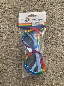 PRIDE NOVELTY RAINBOW EYEWEAR, NEW IN PACKAGE. Very Nice For Any Occasion - Picture 1 of 3