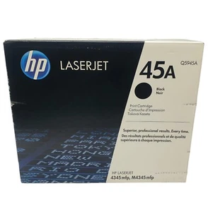 HP 45A Black Toner Cartridge Q5945A Genuine Original LaserJet 4345 M4345 MFP - Picture 1 of 17