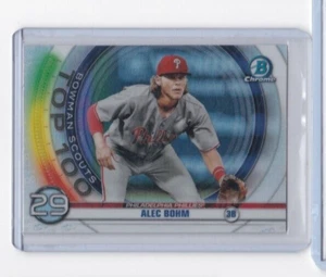 ALEC BOHM '20 BOWMAN CHROME BOWMAN SCOUTS TOP 100 REFRACTOR INSERT-SHIPS FREE - Picture 1 of 16