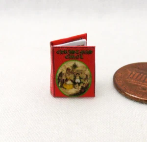 1:24 Scale A CHRISTMAS CAROL Miniature Dollhouse Illustrated Book 1/2" Scale - Picture 1 of 7
