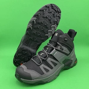 Salomon X Ultra 4 Mid GTX Hiking Boots Shoes Black Gray Men's Size 10.5 413834 - Picture 1 of 7