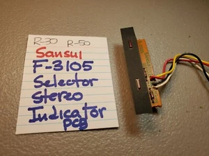 📈 SANSUI ⚡️ F-3105 SELECTOR STEREO INDICATOR PCB ⚡️ R-30 STEREO RECEIVER - Picture 1 of 5