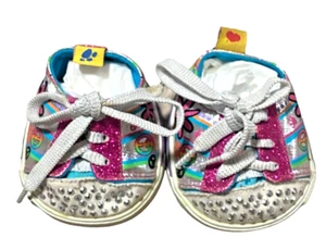 Build A Bear Shoes Skechers Twinkle Toes Peace Flowers Bling 2010 BAB - Picture 1 of 10