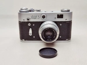 FED 3 Vintage 35mm Film Camera Rangefinder Lens Industar-50 ussr Soviet Worker - Picture 1 of 22