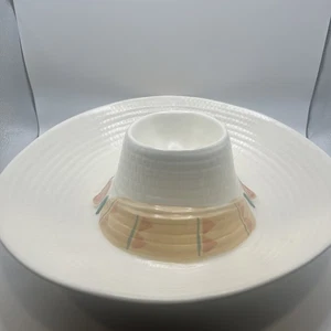 Vintage Mexican Hat Shaped Chip Dip Salsa Serving Platter Bowl - Picture 1 of 5