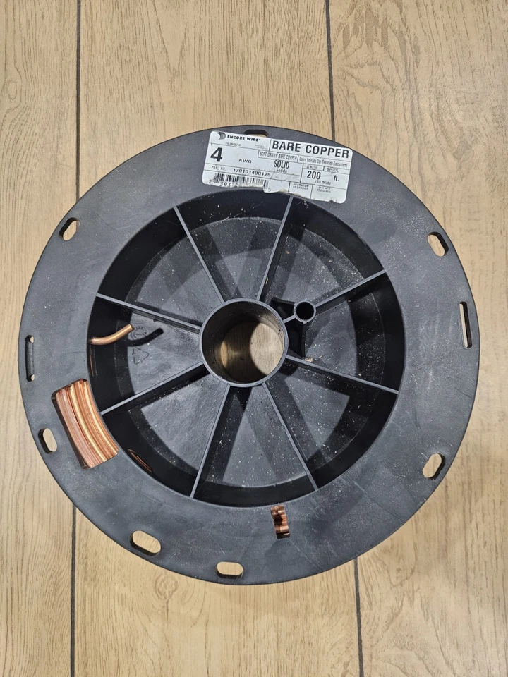 Solid Bare Copper, 4 AWG, 200 FT Encore Wire, Soft Drawn Bare Copper - Image 1 of 3