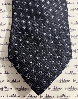 Corbata para el cuello Joseph Abboud diseño geométrico azul marino 3,87” (nueva sin etiquetas) Foto 1 de 3