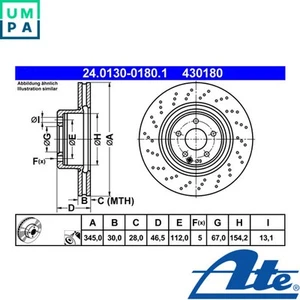2x BRAKE DISC 24.0130-0180.1 FOR MERCEDES-BENZ C-CLASS/T-Model CLK/Convertible - Picture 1 of 7