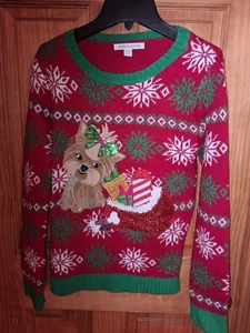 Girl's Christmas Sweater XL 14-16 - Picture 1 of 2