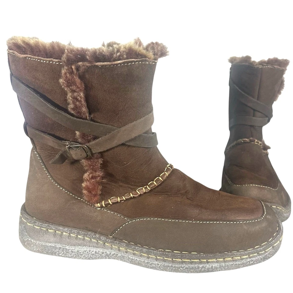 Cabela’s Marrón Gamuza Piel de Oveja Botas al Tobillo Talla 10 Mujer’s Forradas de Piel Invierno Foto 1 de 4