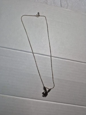 Y2k  Official Playboy Bunny Head Charm Necklace , Rhinestone Eye - Image 1 of 4