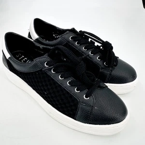 STEVEN by STEVE MADDEN Black Napa Natural Comfort Platform Sneaker Womens 6.5 - Picture 1 of 9
