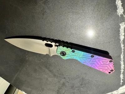 Cuchillo Strider SMF Titanio Personalizado Anodizado y Grabado Miami Vice Limited  Foto 1 de 4