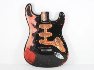 Vintage Fender MJT Stratocaster 1962 AVRI 62' Reissue ~Heavy Relic~ Black Body - Picture 1 of 14