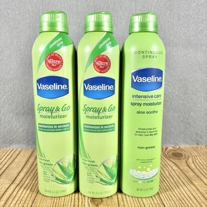 Lot Of 3 Vaseline Spray & Go Moisturizer Lotion 6.5 Oz Pure Aloe Fresh Stratys - Picture 1 of 8