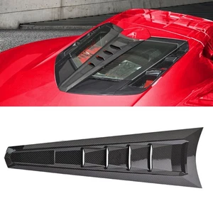 Carbon Fiber Rear Hatchback Louver Molding Trim Panel For Corvette C8 Coupe 20+ - Picture 1 of 13