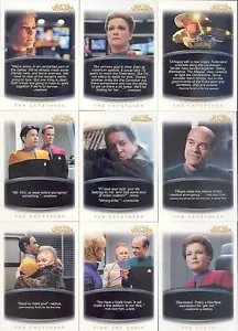 THE QUOTABLE STAR TREK VOYAGER 2012 RITTENHOUSE JUEGO COMPLETO DE 72 CARTAS BASE - Imagen 1 de 2