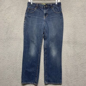 STRAIGHT Boys Blue Denim Jeans Relaxed Straight Size 14 Husky Adjustable Waist - Picture 1 of 11