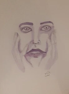 Unframed Watercolor Monochromatic Painting - Bild 1 von 1