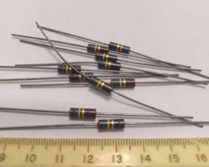 25 - Résistance Ohmite 160K-Ohm 1/2 Watt 10% Carbone Comp RC20GF164K Neuf NOS - Photo 1/3