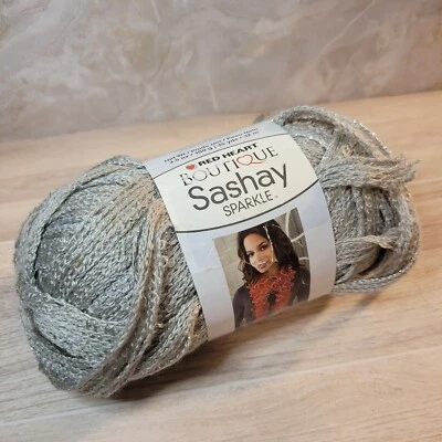 Red Heart Boutique Sashay Ribbon Yarn, Platinum, Metallic, 3.5 ounces, 35 yards - Image 1 of 3