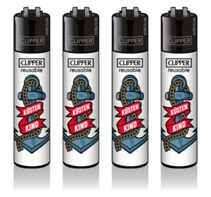 Clipper Classic Feuerzeug 'Hamburg Küstenkind' weiss NEU 1 Stück Lighter - Bild 1 von 2
