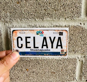 2 PCS Decorative Celaya Guanajuato Mexico License Plate Stickers - Picture 1 of 4