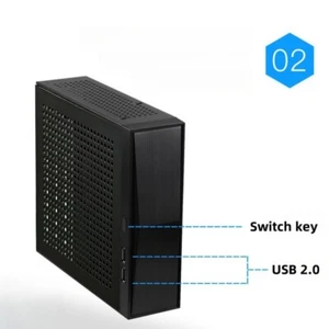 HTPC Mini-ITX PC Case Chassis Form Factor Tower USB2.0 Gaming PICO PSU Desktop - Picture 1 of 9