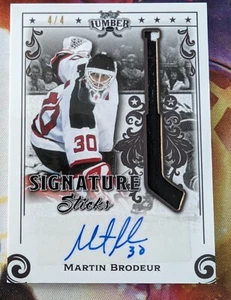 2021-22 Leaf Lumber Hockey Martin Brodeur Auto Signature Sticks 4/4 - Picture 1 of 2