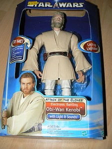 HASBRO STAR WARS ELECTRONIC BATTING OBI-WAN KENOBI AOTC MINT IN BOX - Picture 1 of 1