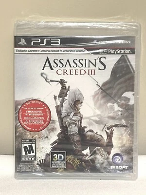 Assassin's Creed III 3 PS3 Sony PlayStation 3 New Sealed 4 Exclusive Missions - Image 1 of 2
